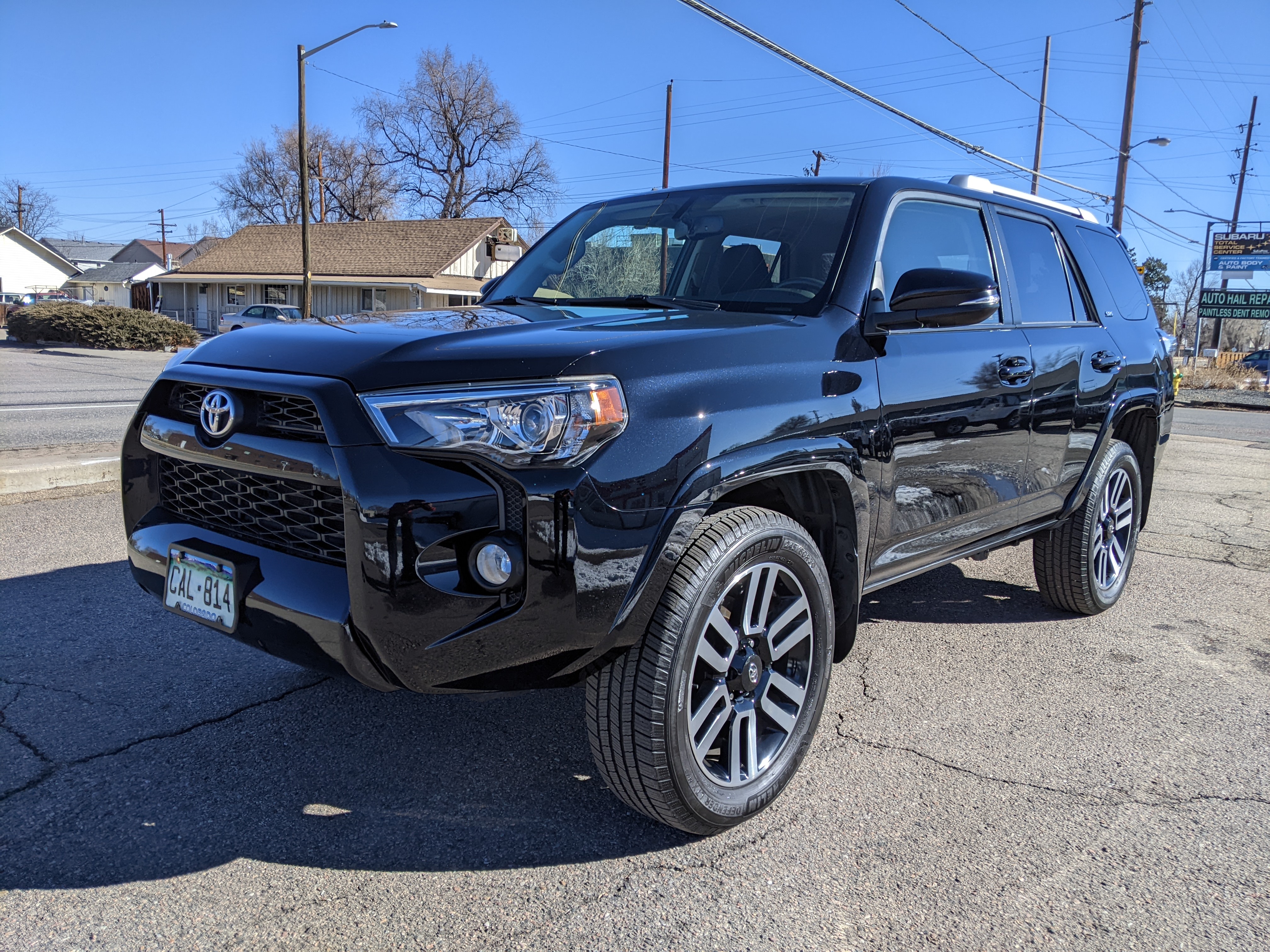 Ceramic coated 2018 Toyota 4Runner SR5 front clip with Ceramic Pro Silver Package.