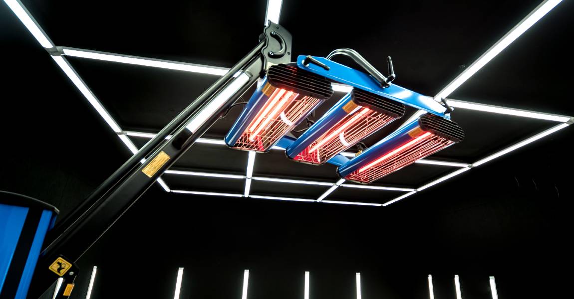 infrared lamps for drying ceramic car coating