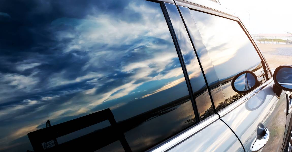 car with tinted windows